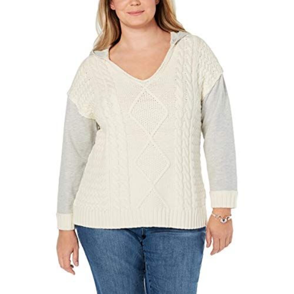 Plus Size Hooded Sweater - Picture 2 of 2